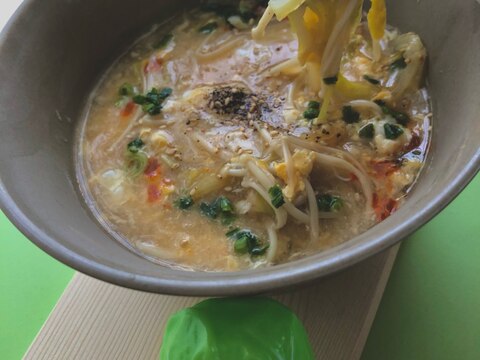 ★白菜を麺化で、あったか酸辣湯麺★簡単、ヘルシー